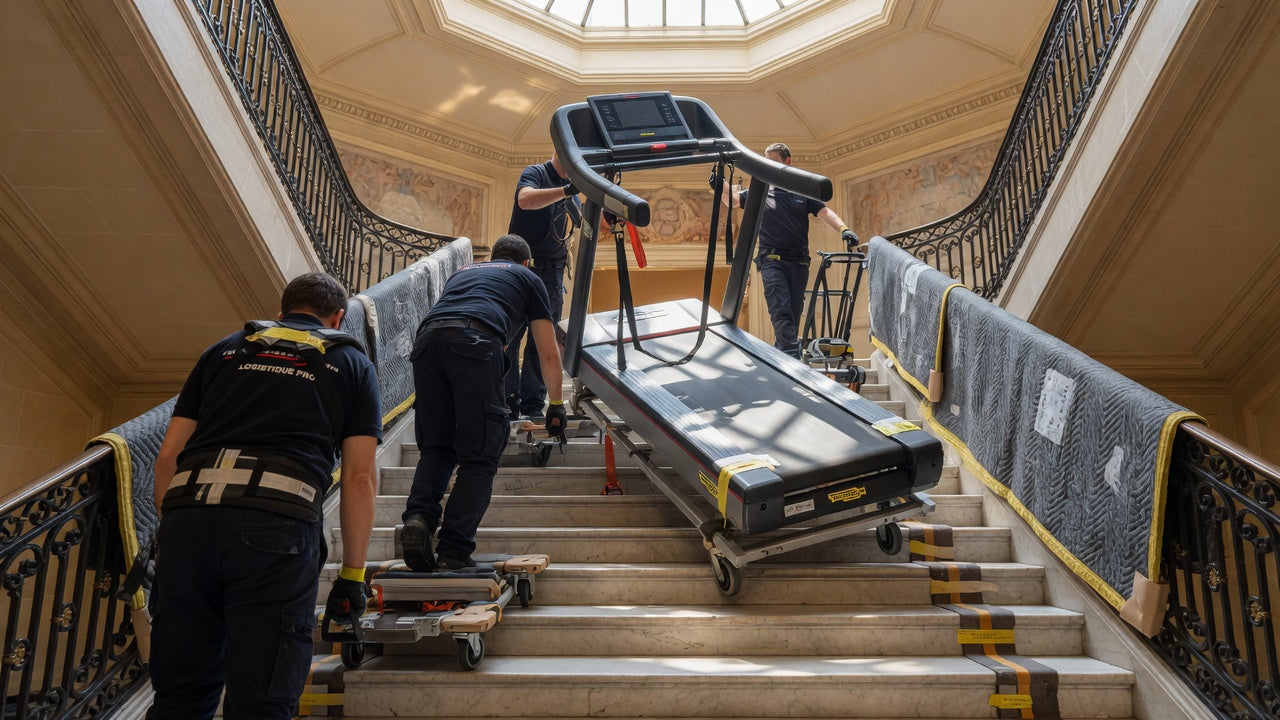 Livraison tapis de course sans monte-charge : la solution dans un immeuble haussmannien