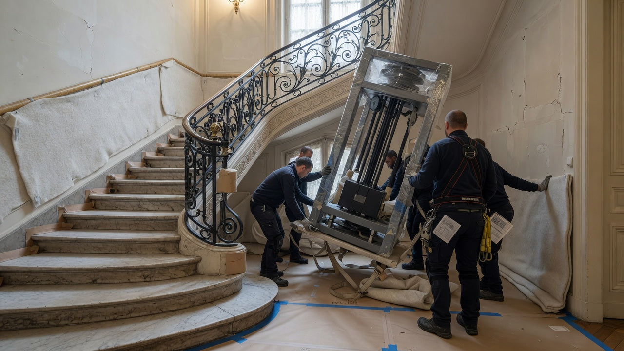 Faire passer une machine de 300 kg dans un escalier haussmannien : ce que ça implique vraiment