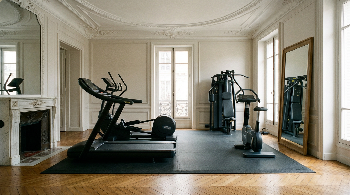 Home gym dans un appartement haussmannien : comment concilier performance et patrimoine