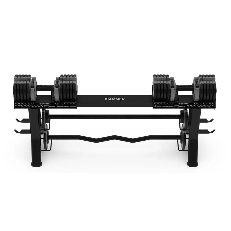 SmartLock 8.0 - Ensemble haltères + barres réglables de 5 à 42kg (Neuf)