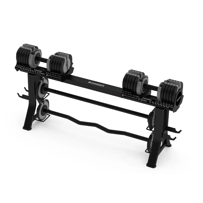 SmartLock 8.0 - Ensemble haltères + barres réglables de 5 à 42kg (Neuf)