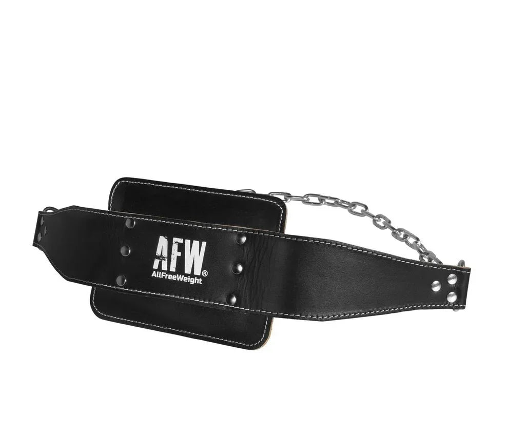 Ceinture cuir avec chaîne tractions dips lestées musculation - CENTRALGYM.FR