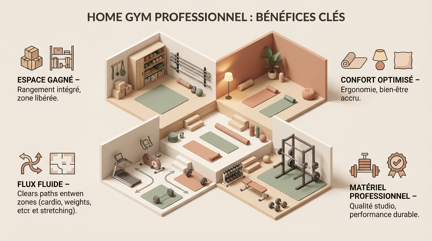 Comment optimiser l’espace dans votre home gym : conseils professionnels pour un aménagement haut de gamme efficace
