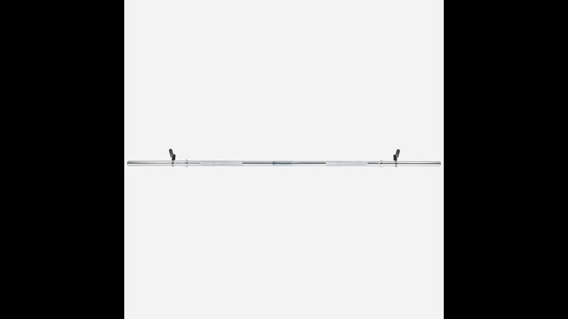 Barre droite musculation 150 cm 28 mm stable chrome - CENTRALGYM.FR