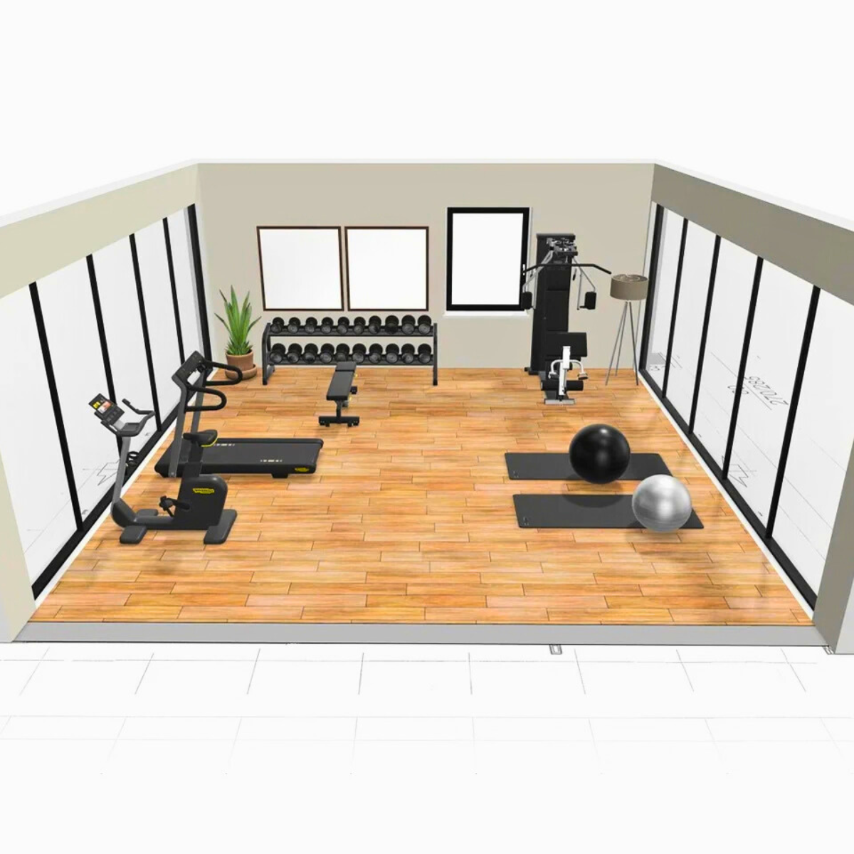 Étude de conception - Espace fitness premium