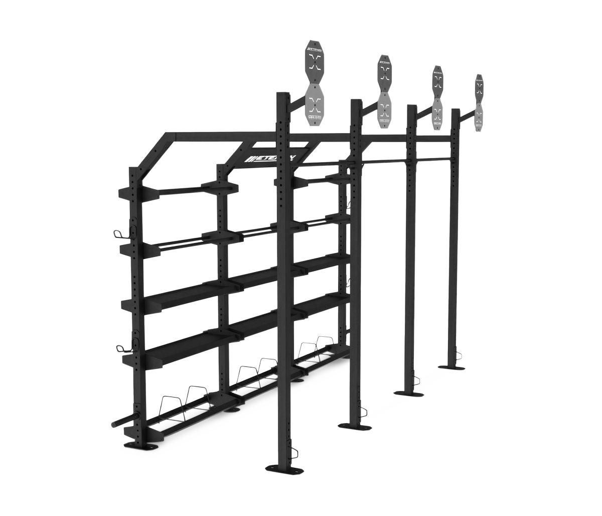 Storage Rack with Target Hyrox Hybrid Training - Rack de rangement hybride avec cible (Neuf)