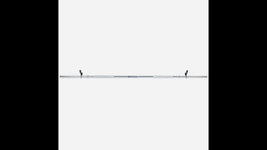 Barre droite musculation 150 cm 28 mm stable chrome - CENTRALGYM.FR